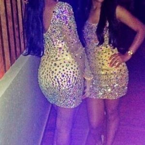 Off The Shoulder Dress Rhinestones